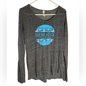 Gray Buena Vista Sheer Women's Top